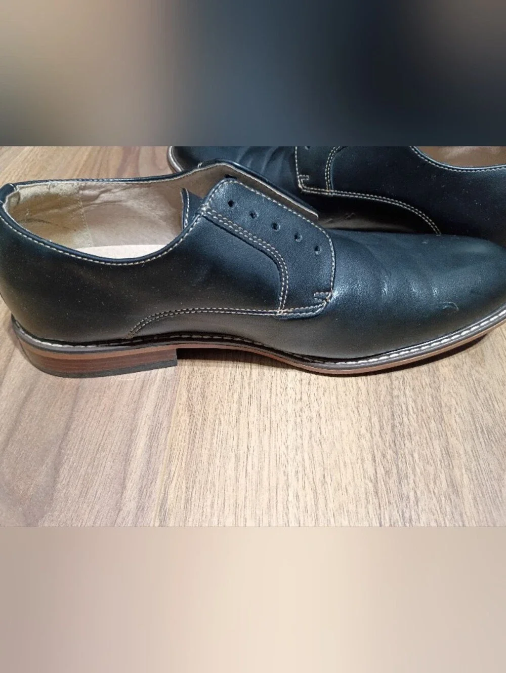 Men's Black Slip-On Dress Shoes
